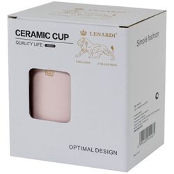 Lenardi 106-112 Кружка 400 с крышкой мл в под.уп.(х60)Фарфор