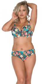 Плавки-слипы с тропическим принтом