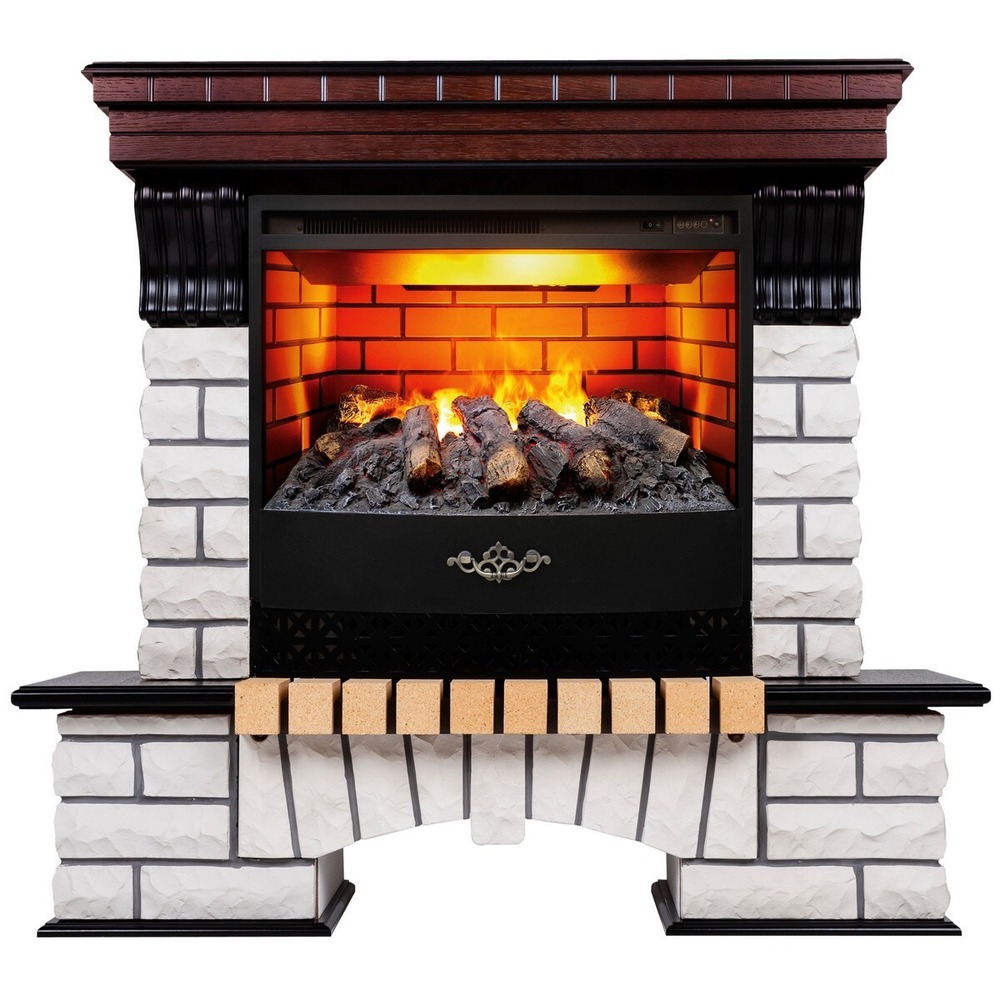 Электрокамин RealFlame Country AO античный дуб с очагом 3D Firestar 25,5