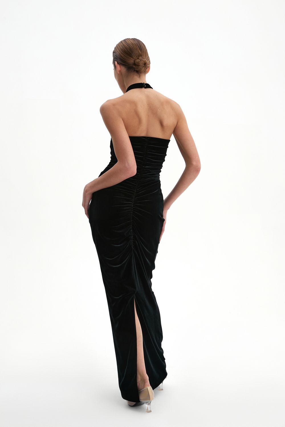 Платье из бархата (DRAMA QUEEN), черное