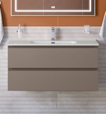 Тумба с раковиной подвесная BelBagno KRAFT-1000-2C-SO-CO Бежевый матовый, раковина белая BB1000ETL