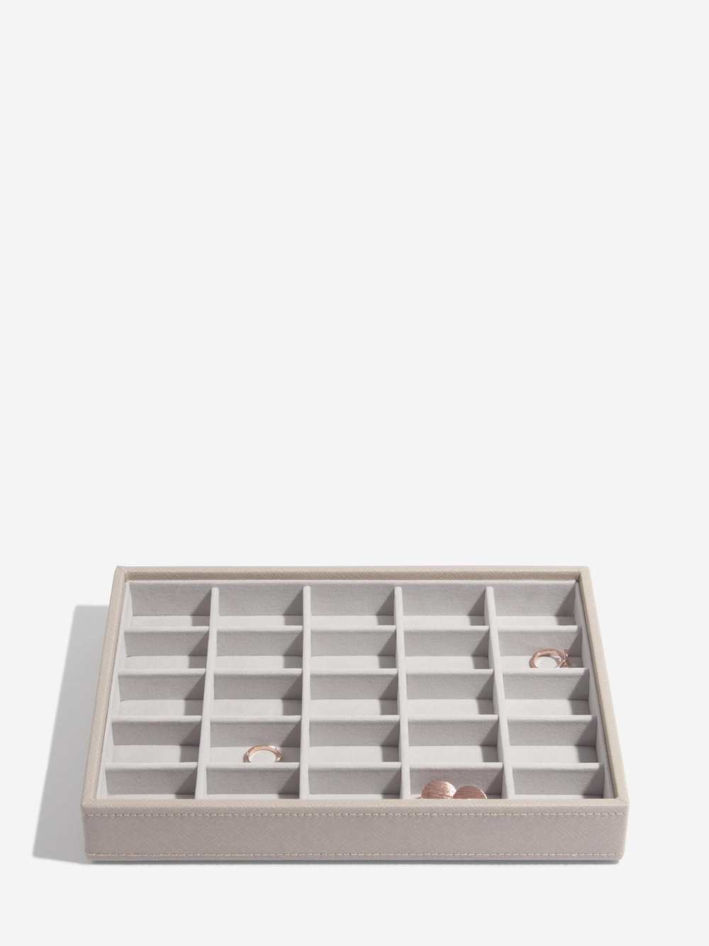 Органайзер для украшений и часов Stackers Classic Jewellery Box, 3 секции -Dove Grey & Rose (Navy Blue / темно-синий / Navy Blue / Органайзер с крышкой)