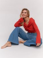 ТОП-БОДИ С УЗЛОМ, КРАСНЫЙ