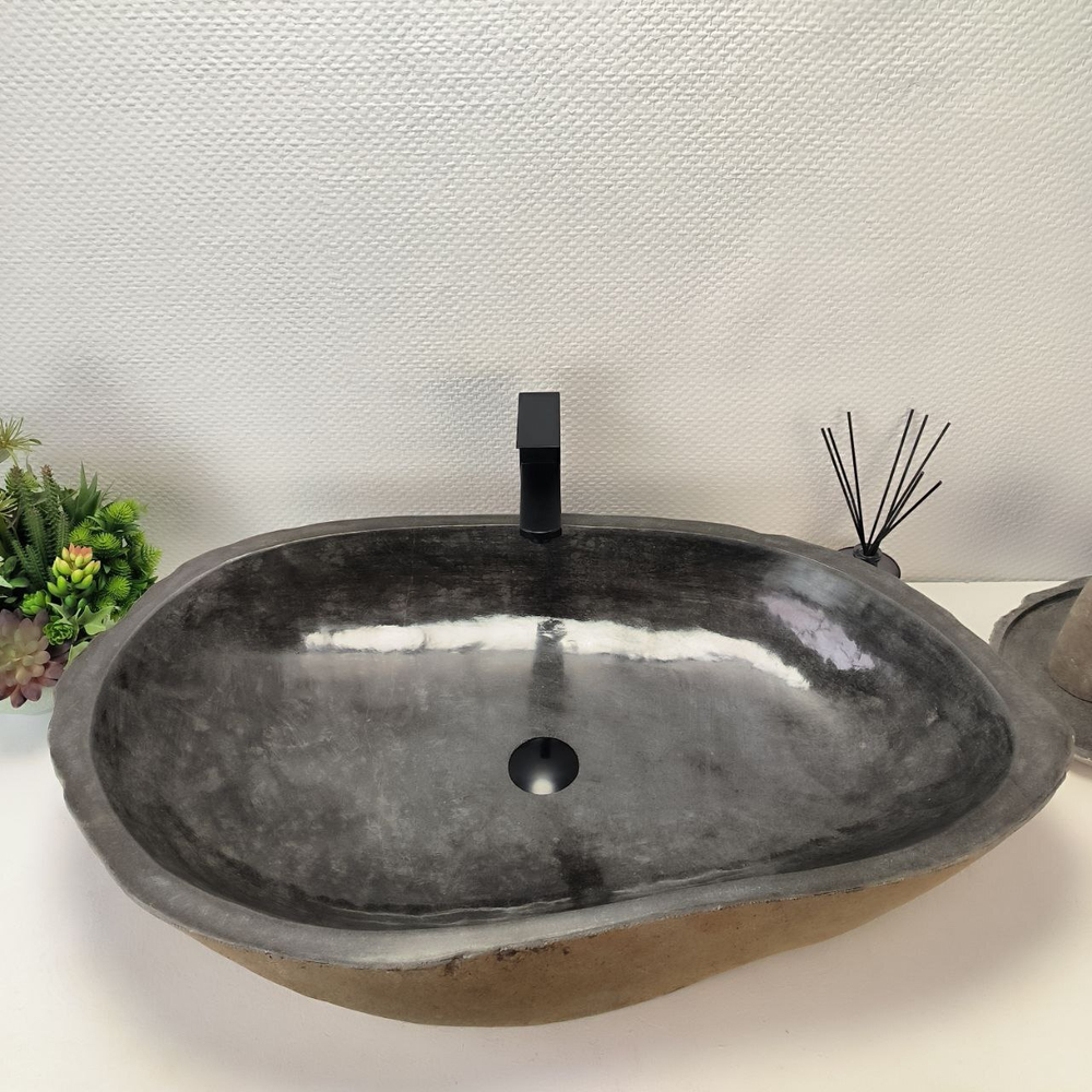 Раковина из речного камня RS-63641 (87*50*17) 0125