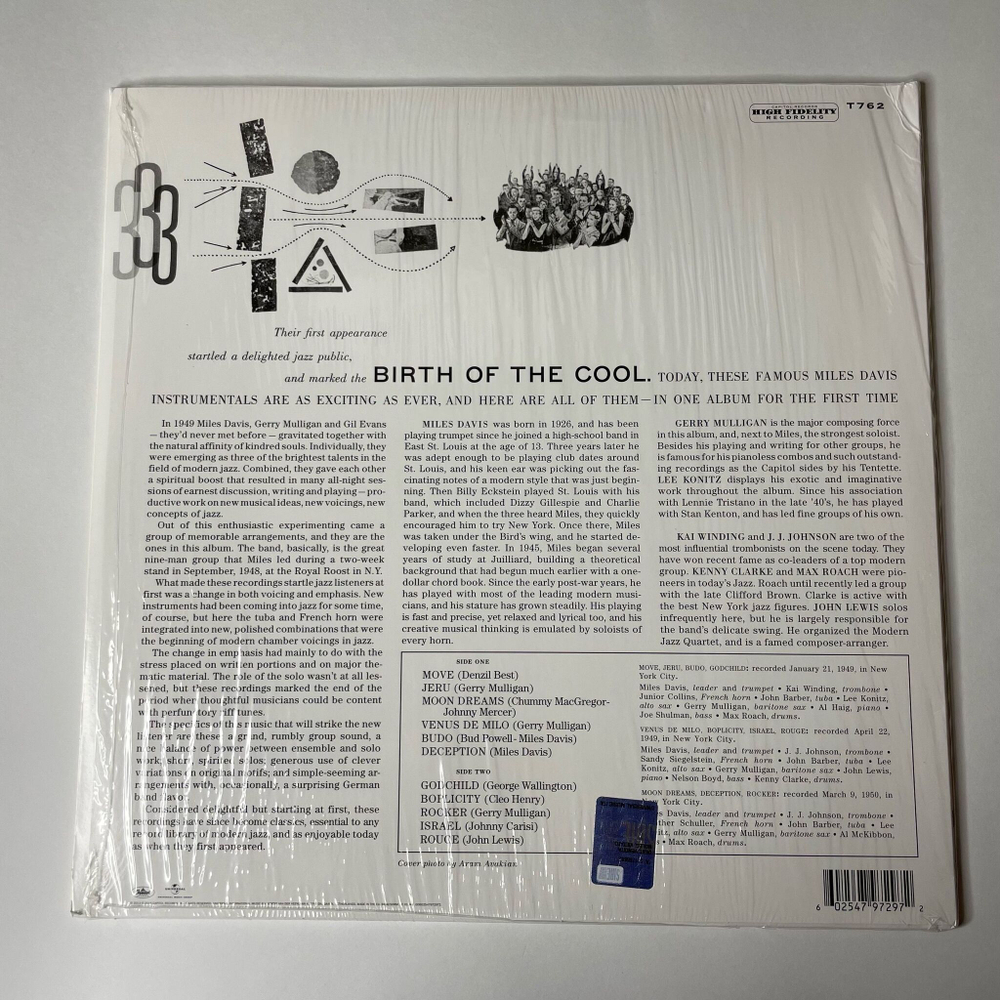 Виниловая пластинка LP Miles Davis Birth Of The Cool (EU 2016)
