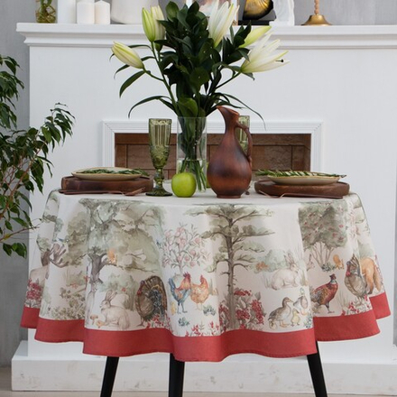 Скатерть "Forest landscape", d=215 см