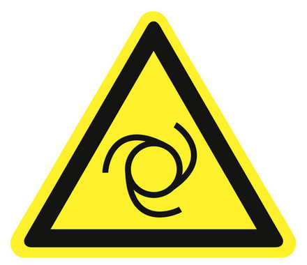 Знак на пластике W-25 "Внимание. Автоматическое включение (запуск) оборудования"