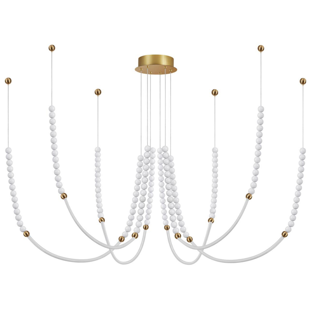 6639/70L HIGHTECH ODL24 291 металл/античная бронза/разноветн. бусы из акрила/акрил Люстра IP20 LED 70W 3500K 220V MONELLA