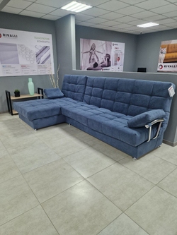 Милан угол с подушками и подлокотниками (ППУ) Verona Denim blue, ВариантКроя1, &lt;Р&gt; /