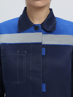 Костюм женский Веснис-1 СОП К. (тк.Смесовая,210) брюки, т.синий/васильковый