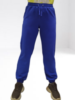 20822 Брюки женские внизу на резинке футер 2-х нитка васильковый (56)