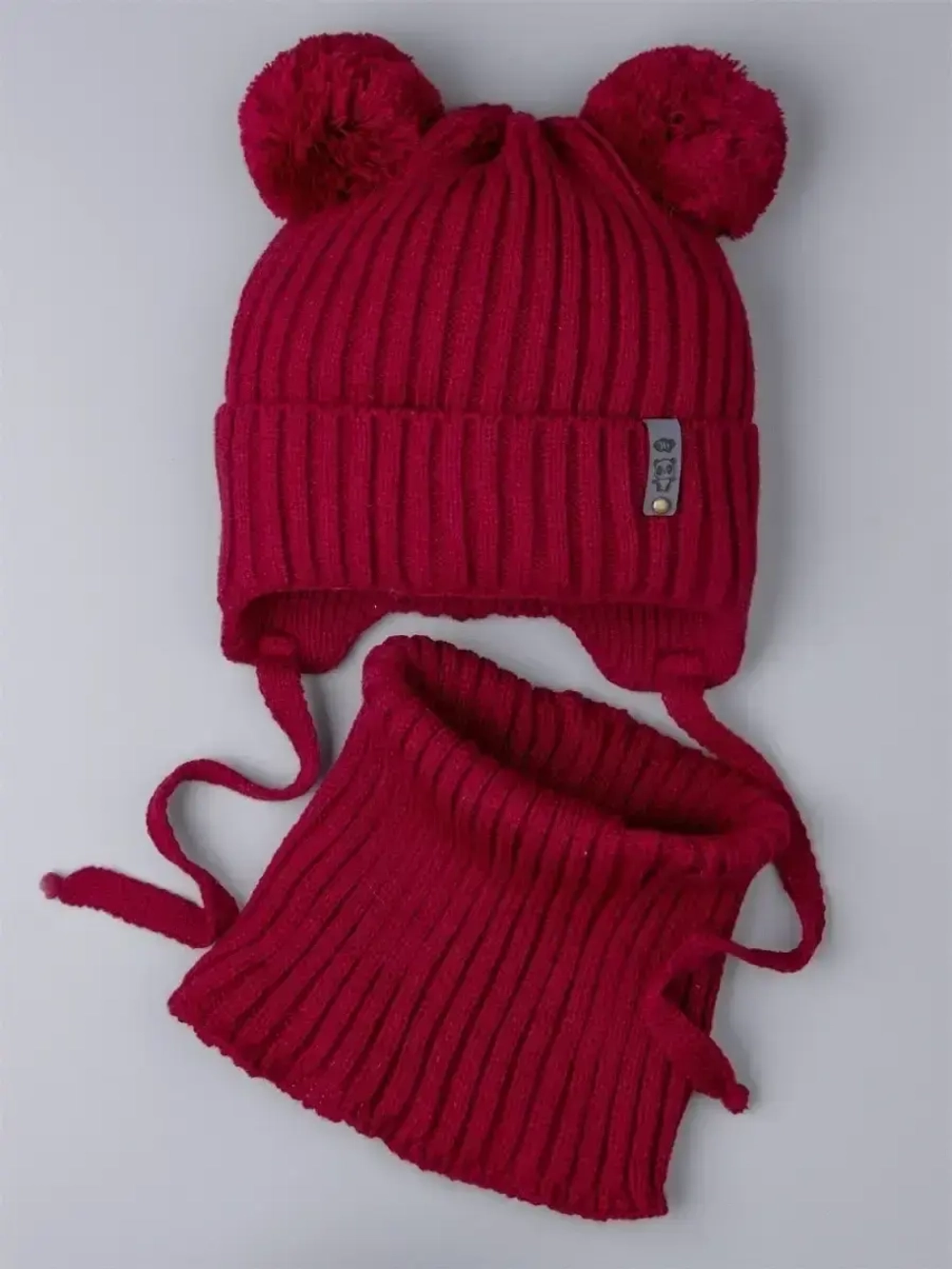 Шапка со снудом детская осенняя