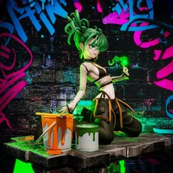 Tatsumaki street paints - One Punch Man