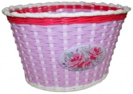 Корзинка детская на руль для вел-да 16"-20", 270x200x170мм, "Роза" P 04 Rose
