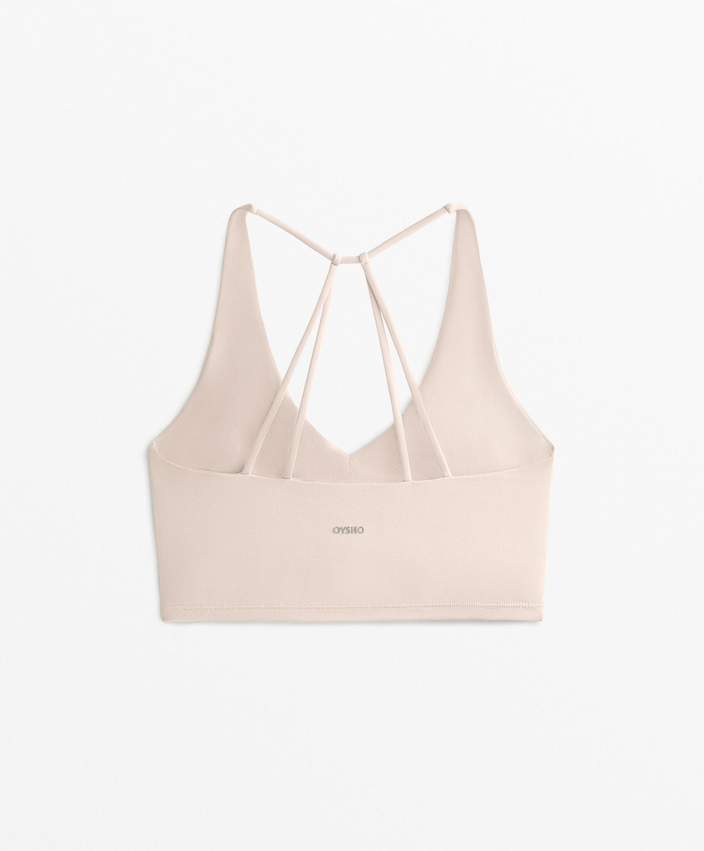 Oysho Майка-кроссовер Comfortlux, бежевый