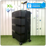 Большой чемодан  Mironpan 95, Черный, с расширителем