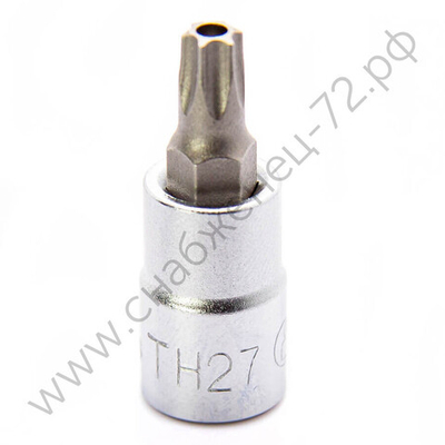 2025TH27 Торцевая головка со вставкой TORX с отверстием 1/4"  ТH27