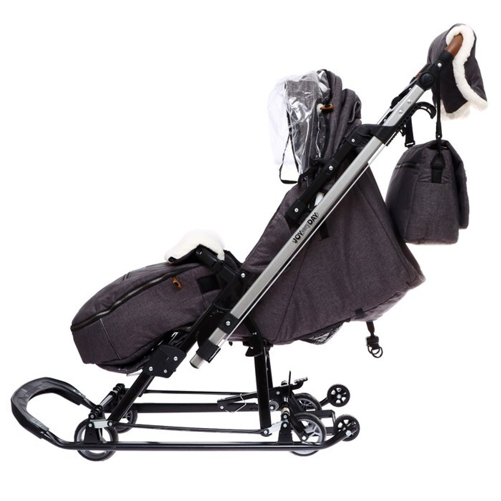 Коляска комбинированная «Joy every day» серый с кроликами (арт. J1/1)