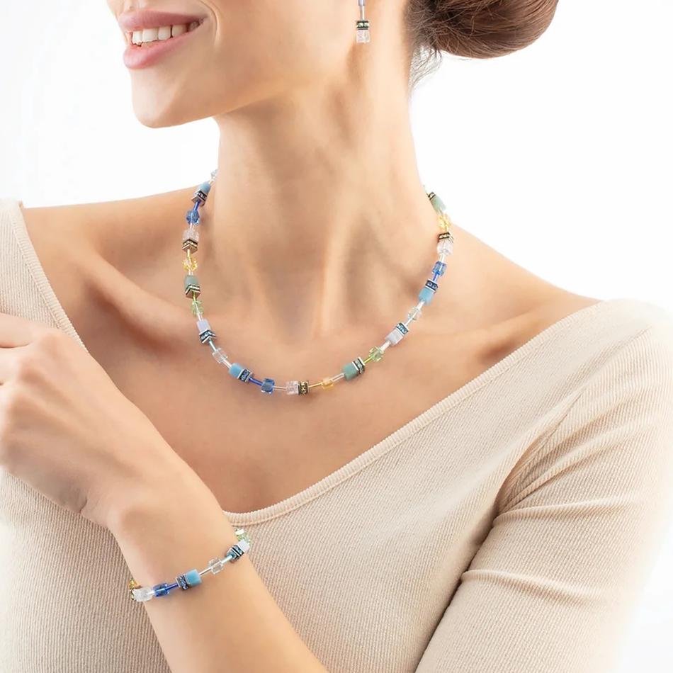 Колье Coeur de Lion Aqua-Green 4905/10-2005