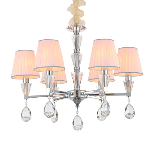 Люстра Cloyd ARTORIA C6 / бел. абажур - Ø65 см - хром (арт.10799)