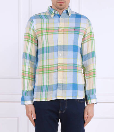 Льняная рубашка Tommy Hilfiger - разноцветная(MW0MW31400)