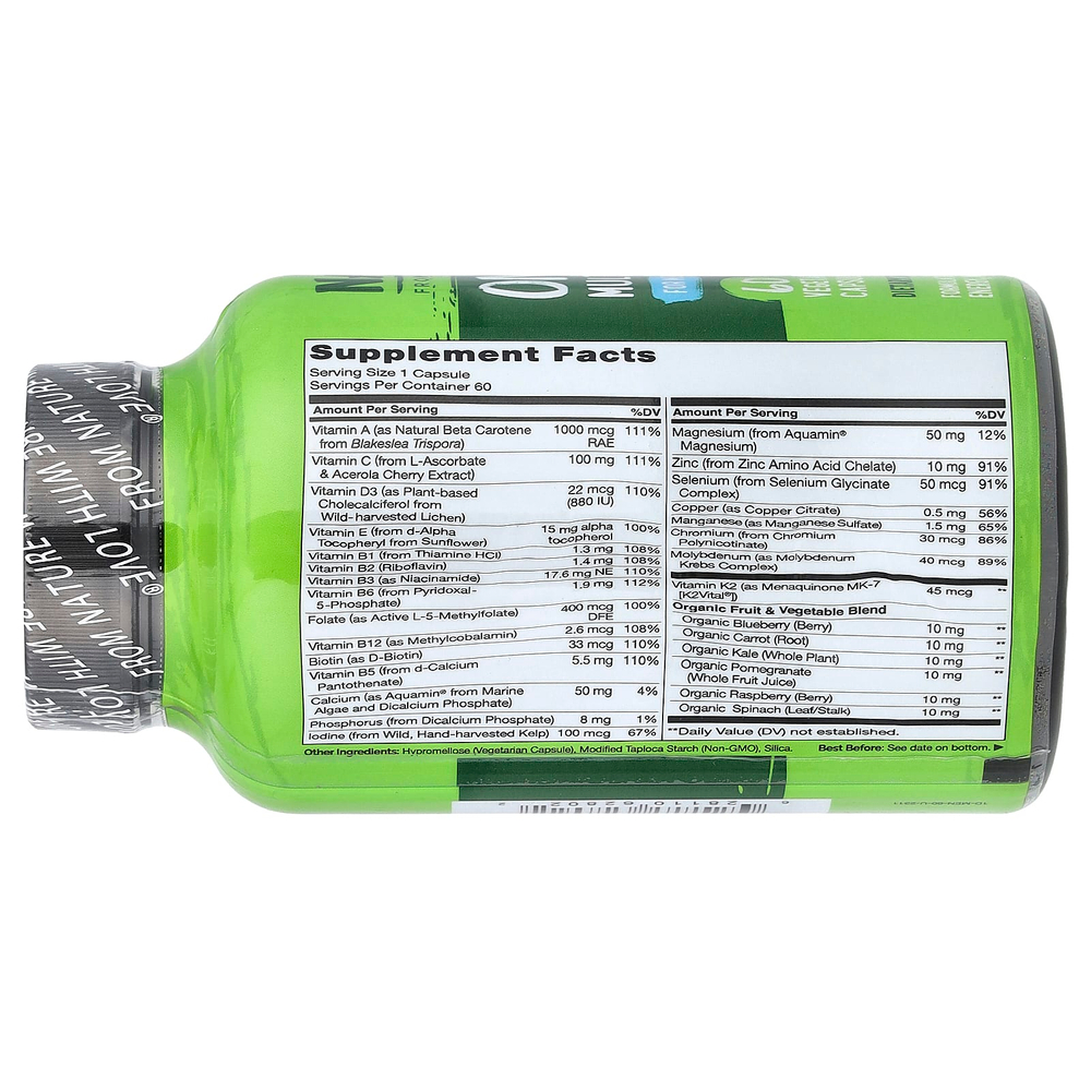 NATURELO, мультивитамины для мужчин, для приёма один раз в день, 60 вегетарианских капсул