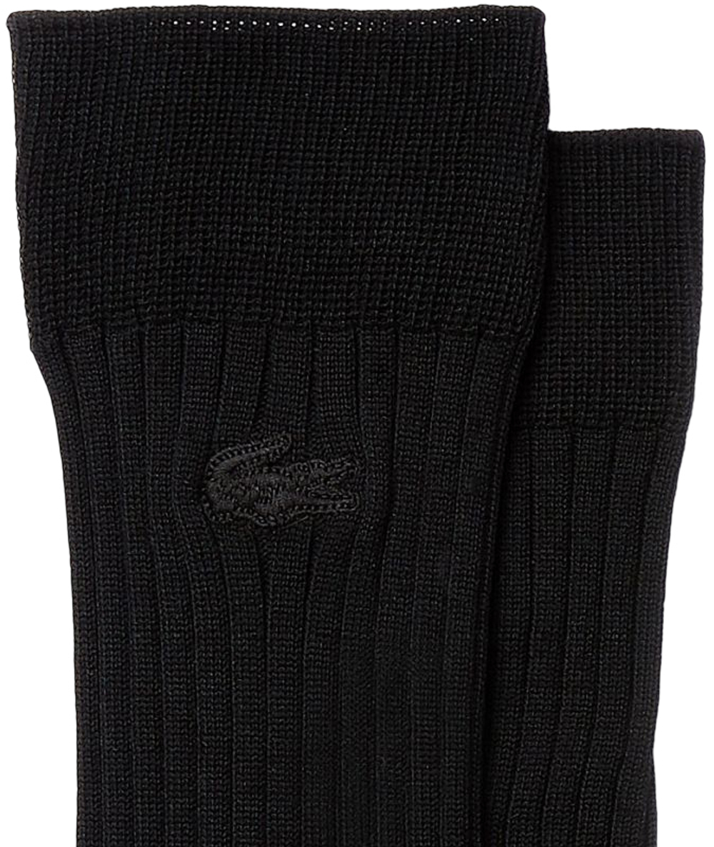 Теннисные носки Lacoste Men's Ribbed Cotton Blend Socks 1P - черный
