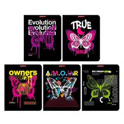 Dəftər \ Тетрадь 48 листов А5 клетка Яркие бабочк (ассорти)