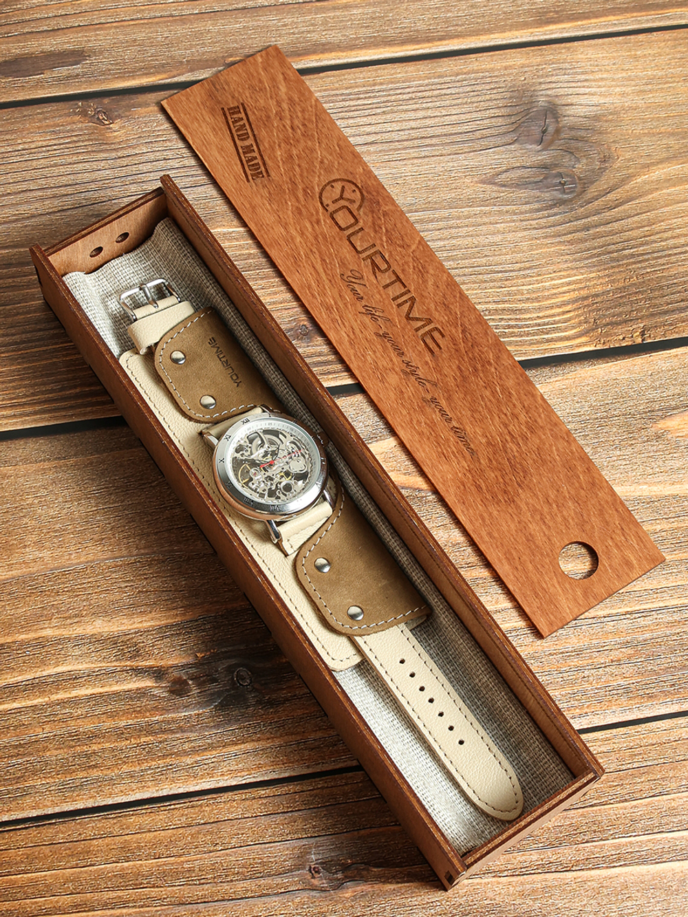 Часы скелетоны мужские механические Cowboy YOURTIME