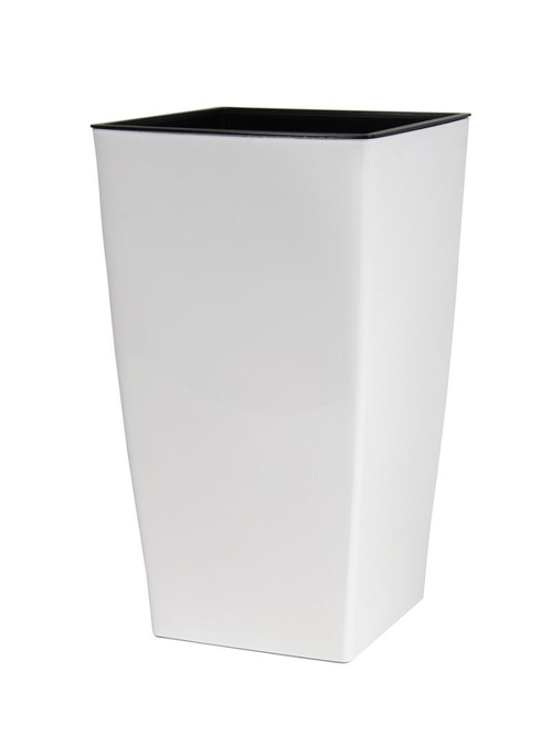 Кашпо Lechuza "Color Cubico Complete white" (пластик), 22x22xH41 см