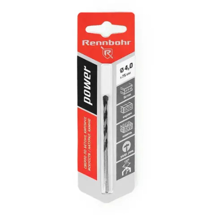 Сверло по бетону ЦХ 4x75мм RENNBOHR POWER 606004