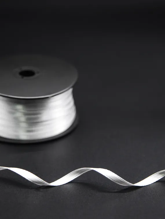 Лента атласная, 6 мм, серый 166