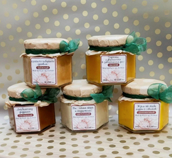 Набор меда из 5 сортов по 150 гр. Подарок дедушке.