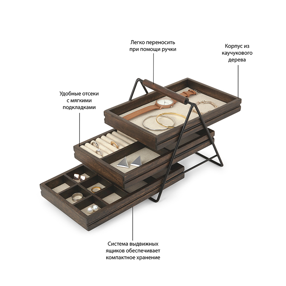 Шкатулка terrace, орех