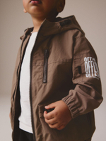 Куртка непромокаемая с капюшоном для мальчика Next Q61-756, Коричневый