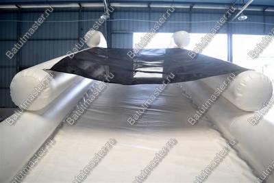 Надувная прямая плавающая горка для лодок, яхт «Драйв» с опорой, 11*2*7 м