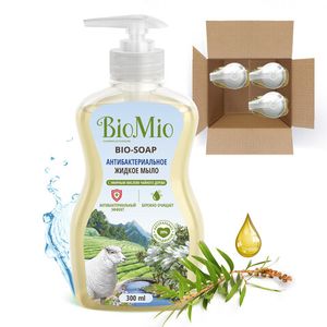 Мыло антибактериальное жидкое "Bio-soap", с маслом чайного дерева BioMio, 300 мл