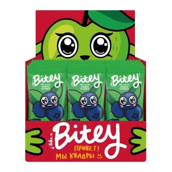 Батончики фруктово-овсяные Take a Bitey Черника 12 шт по 30 гр