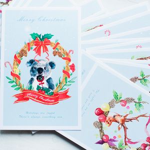 Набор открыток Christmas animals