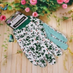 Перчатки полиэстер с полиуретановой точкой и утепленной манжетой «Яблочки» 9 р-р ДоброСад