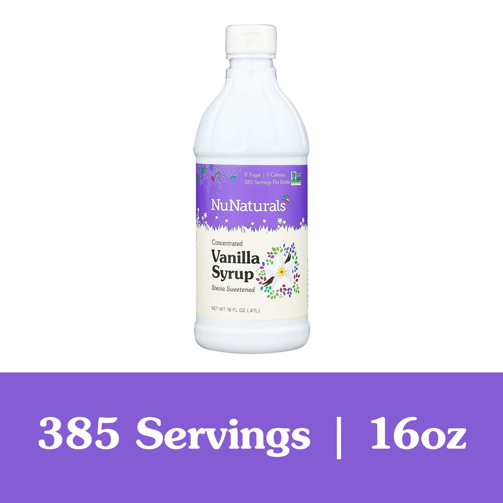 NuNaturals, Концентрированный ванильный сироп, 0,47 л (16 жидк. унц.)