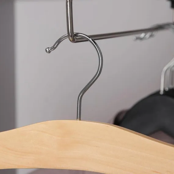 Вешалка для юбок и брюк многоуровневая SAVANNA, 4 перекладины, сорт А, 38,5×1,2×35,5 см, светлое дерево, лотос