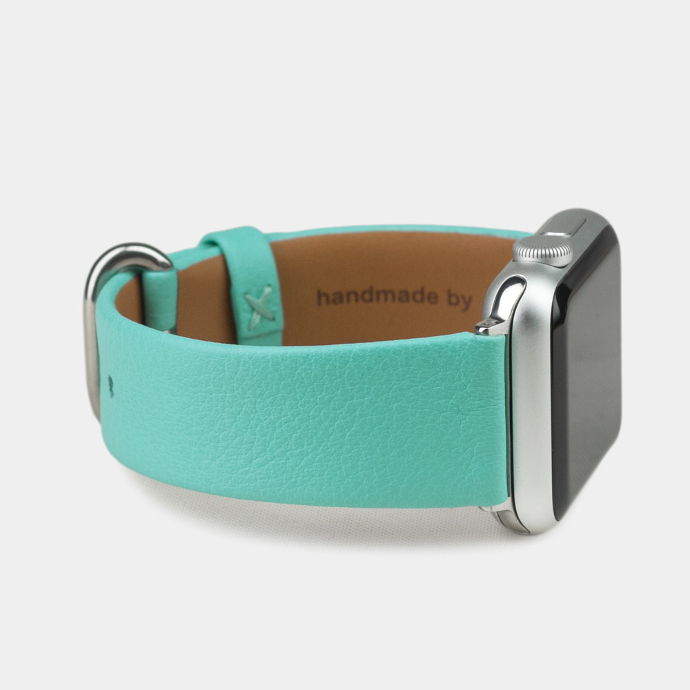 Ремешок кожаный для Apple Watch 42/44mm Classic цвета тиффани