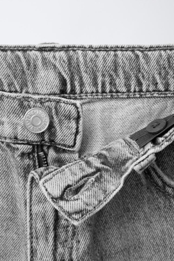 ZARA ДЖИНСЫ RELAXED BAGGY, МЯГКИЙ СЕРЫЙ