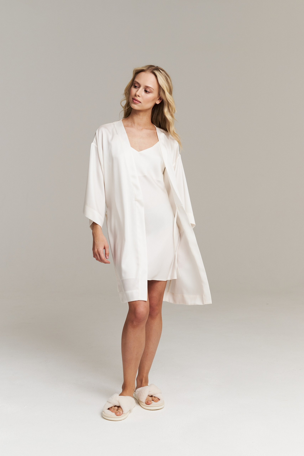 Халат-кимоно из тенселя макси