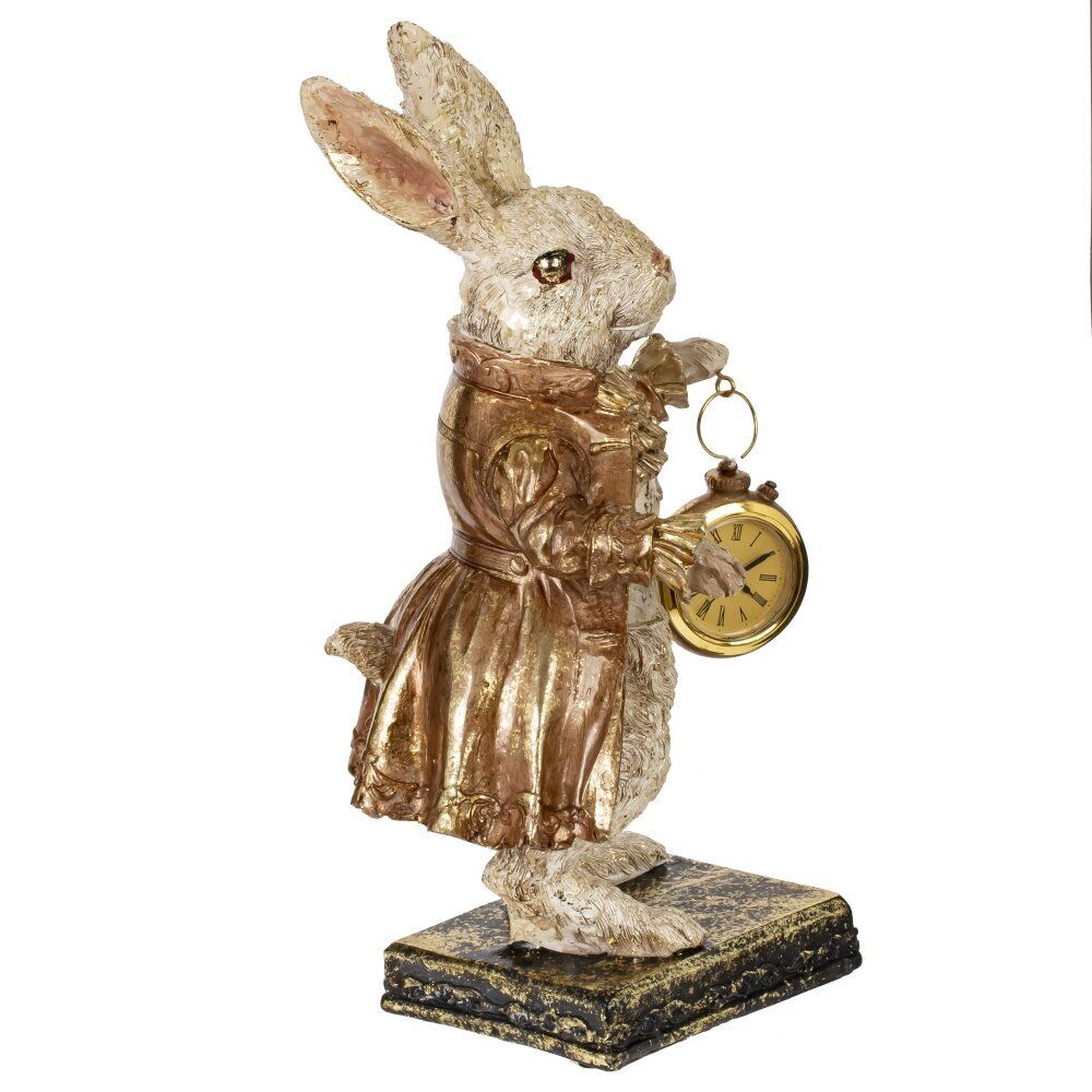 GAEM Фигурка декоративная "Кролик" с часами (LR44x1), L17 W15 H30 см