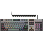 LORGAR Azar 514, Wired mechanical gaming keyboard, RGB backlight, 1680000 colour variations, 18 modes, keys number: 104, 50M clicks, linear dream switches, spring cable up to 3.4m, ABS plastic+metal, magnetic cover, 450*136*39mm, 1.17kg, black, EN+RU layout