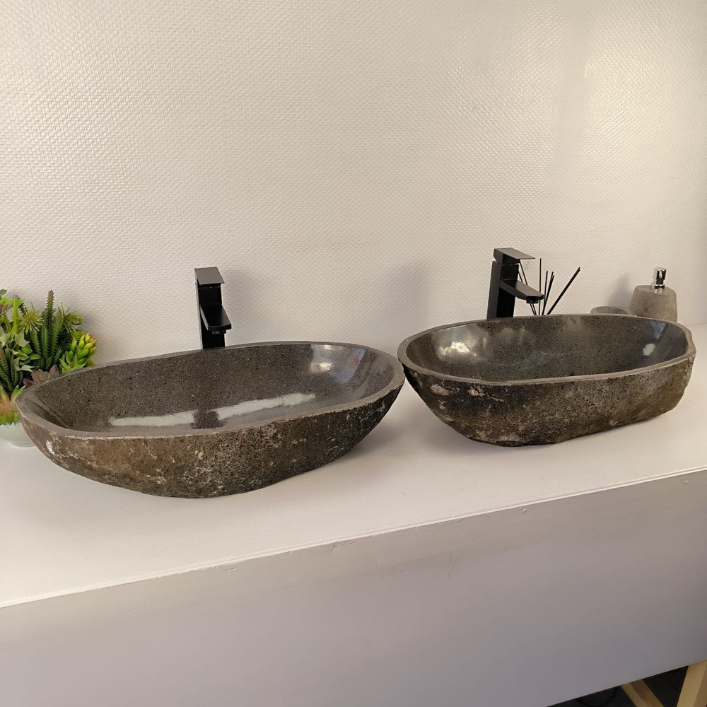 Раковина из речного камня ПАРА! RS-65544 65*33*15 0866