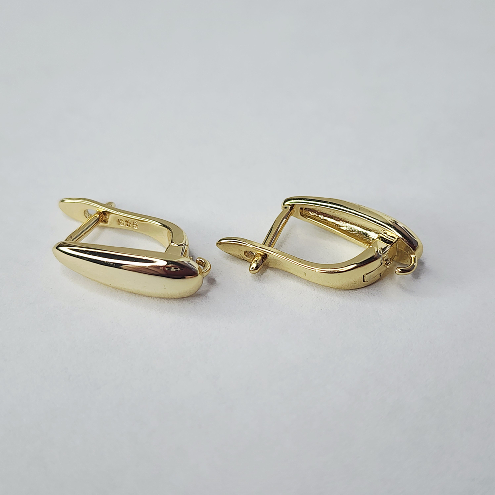 Ювелирные швензы, английский замок, позолота, люкс фурнитура