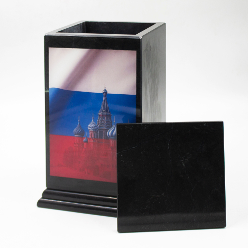 Урна для праха "Обелиск с декором" доломит Россия